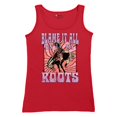 thumbnail image 5 of Blame it All On My Roots Women's Tank Top Vintage Country Fair Rodeo Cowgirl, 5 of 7