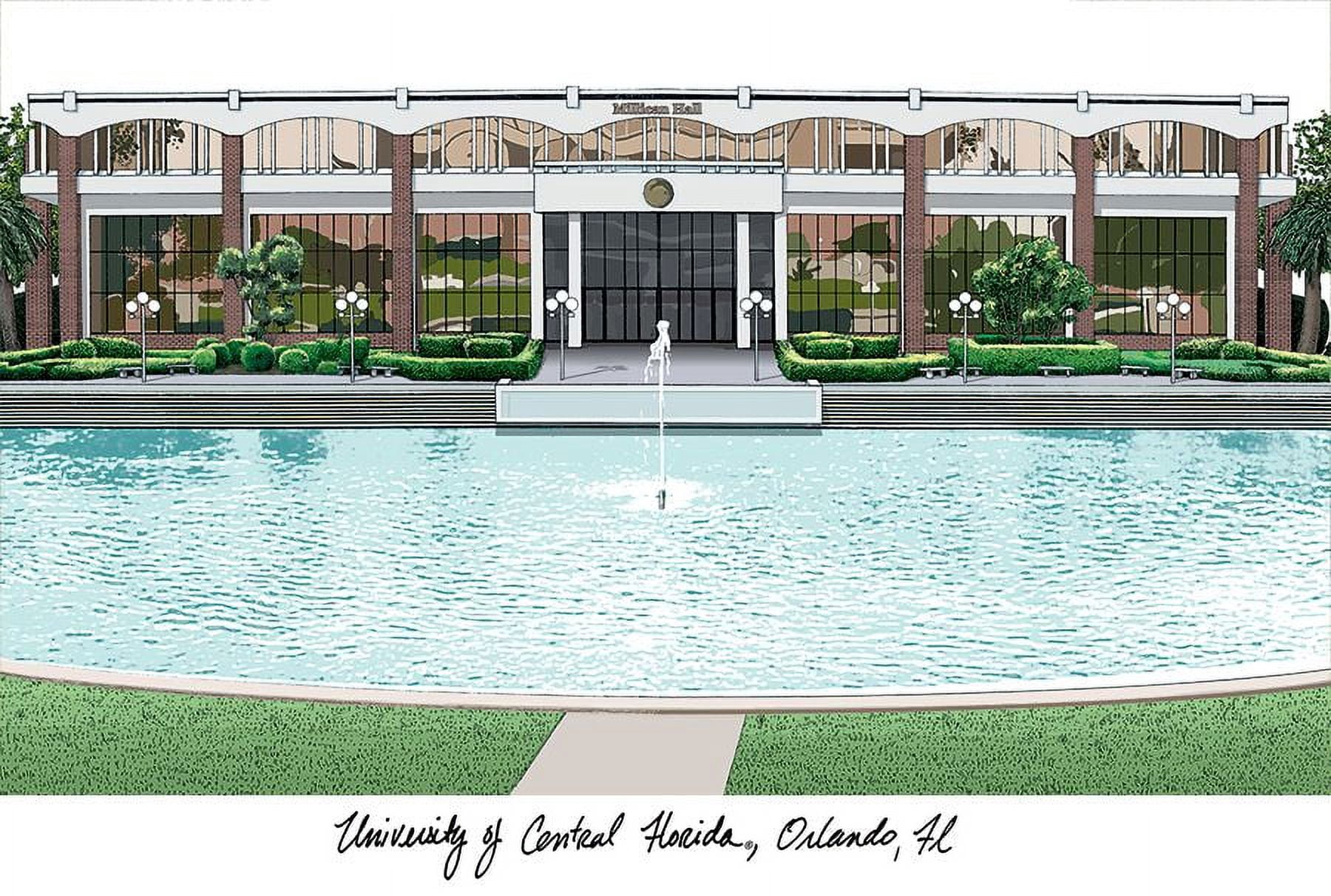 University of Central Florida 14w x 11h Spirit Diploma Manhattan Black Frame with Bonus Campus Images Lithograph (value savings $59)