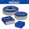 thumbnail image 3 of Graduation Party Plates and Napkins Gatherfun Graduation decorations class of 2025 Blue Disposable Paper Plates Luncheon Napkins Cocktail Napkins for Congrats Grad Party Decorations, Serve 50, 3 of 10