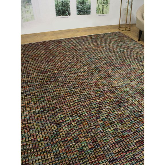 Peshawar Albertyn Green/Red Rug, 8'0" x 10'2"