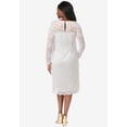 thumbnail image 2 of Jessica London Women's Plus Size Stretch Lace Shift Dress, 2 of 6