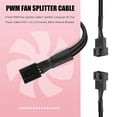 thumbnail image 4 of 4 Pack PWM Fan Splitter Cable Y Splitter Computer PC Fan Power Cable 4 Pin 1 to 2 Converter, Black S, 4 of 5