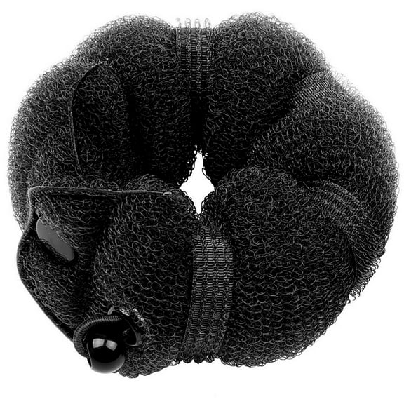 GoldRose Beauty Buns 2 Pieces Magic Hair Donut Hair Bun Maker, Ballet Bun Hair Accessory (Small & Large) (Black)
