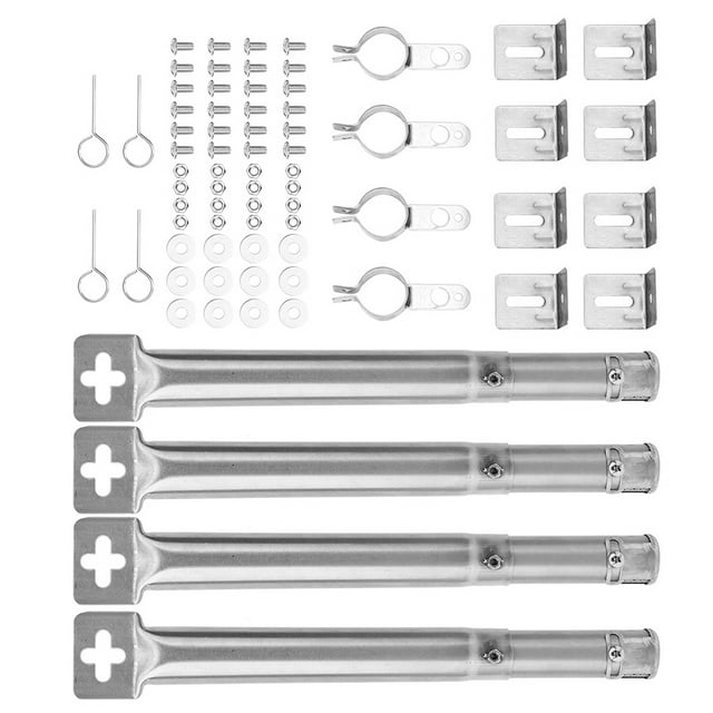 4 Pcs Tubes de Brûleur en Acier Inoxydable Tube Réglable; Tubes de Barbecue Universels de Remplacement pour Tuyaux de Barbecue Universels