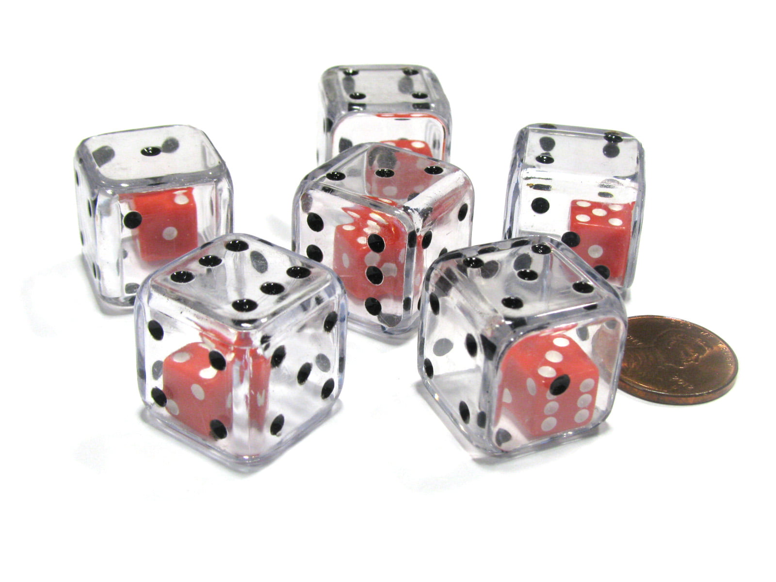 NEW Set of 30 Double Six Sided Dice 6 Colors D6 Game RPG Math 19mm Koplow 