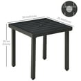 thumbnail image 3 of Sturdy Black Rattan Coffee Table with Umbrella Hole for Patio or Garden, 3 of 7