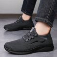 thumbnail image 5 of Men's Low-Top Lace-Up Knit Upper Walking Shoes Streamlined Lightweight Sole Casual Daily Athletic Sneakers, 5 of 5