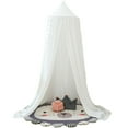 thumbnail image 1 of Lit pour Enfants Doux Respirant Rideau de Lit Dôme Couvre-Lit Décoratif Princesse Suspendu Surdimensionné Grand Rideau avec Crochet Adhésif, 1 of 10