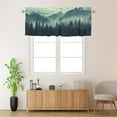 thumbnail image 2 of Rustic Nature Forest Window Curtain Valance Misty Forest Green Fog Woodland Rod Pocket Window Valance for Living Room Bathroom Bedroom Kitchen 54 by 18 in, 1 Panel, 2 of 6