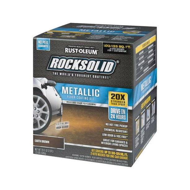 Rust Oleum Rocksolid Earth Brown Epoxy Floor Paint 70 Oz Walmart Com Walmart Com