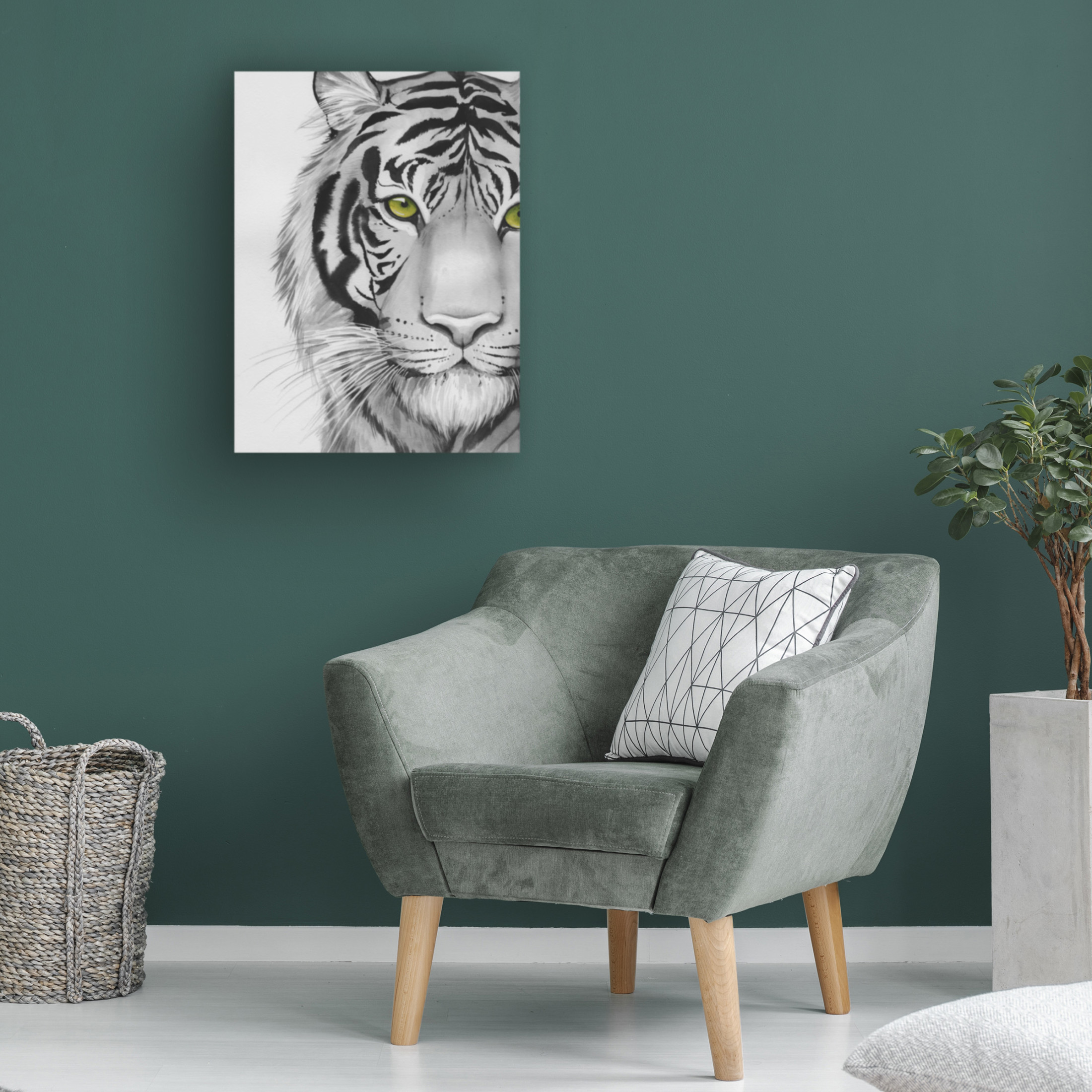 Trademark Fine Art Grace Popp Snow Tigre II Canvas Wall Art