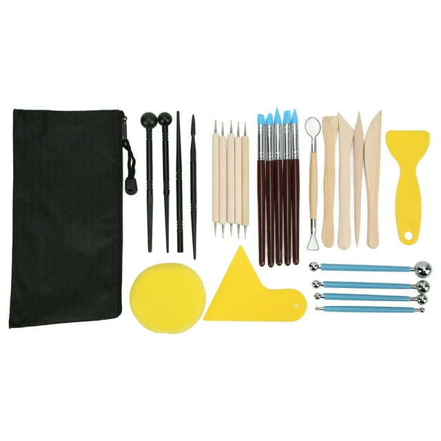 Outils de Poterie, Outils d'Argile Gravure 27 Pcs Polissage Polyvalent pour les Projets