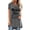 Gray summer tops for women, variant on USSUMA T-Shirts for Women Trendy Letter Print Graphic Women's Shirts and Blouses Short Sleeve Female Tops Dressy Casual Summer Middle Sister Cute Basic Round Neck Plus Tunics Beach