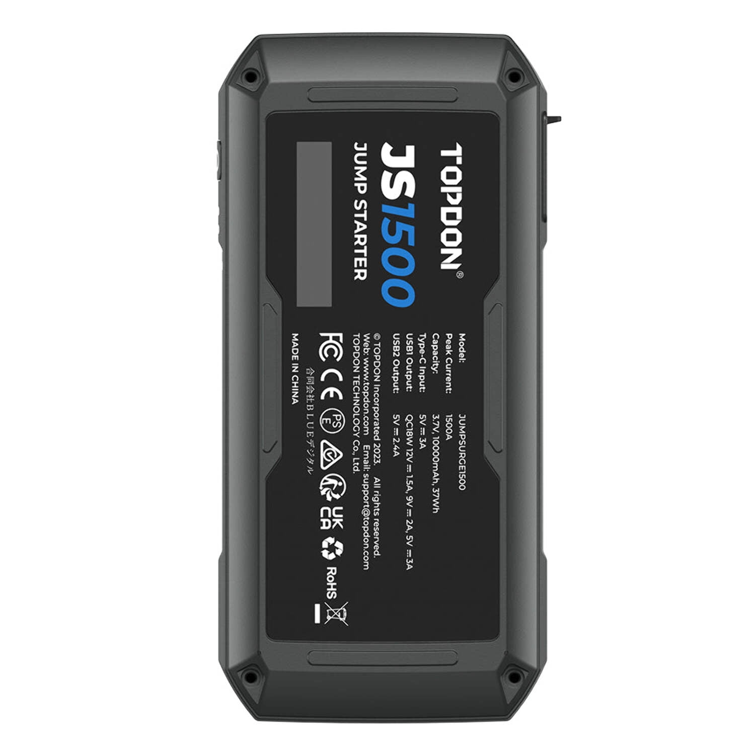 TOPDON JumpSurge1500, 1500 Peak Amp Jump Starter, Power Supply, Flashlight