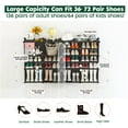 thumbnail image 6 of Ealing Shoe Rack Storage Cabinet with Doors, Portable Shoes Rack Organizer, Expandable Standing Rack, Storage 36-72 Pairs Shoes, Boots, Slippers for Entryway, Bedroom, Bedroom 6-Tier(Black), 6 of 7