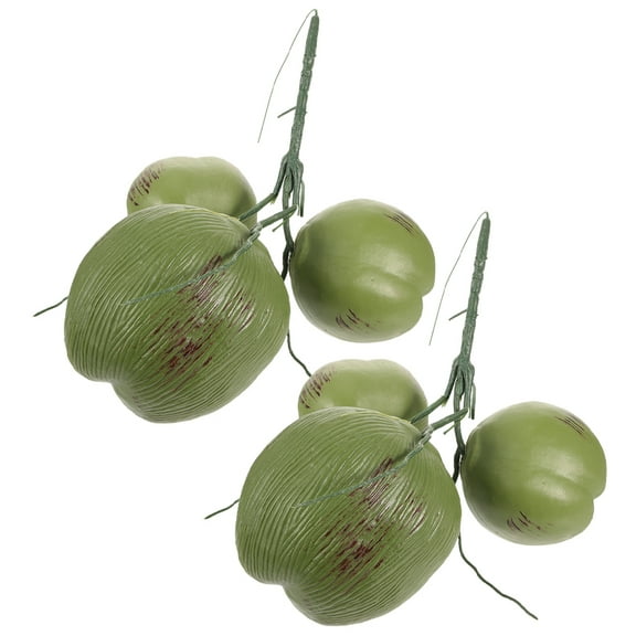 IBASETOY 2 Bunches Fake Coconuts Plastic Enhancement for Home Decor
