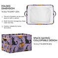 thumbnail image 2 of Yayeee 2 Pack Canvas Storage Basket with Handles for Shelves Fabric Bins Closet Organizer, Halloween Pumpkin, 2 of 8