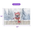 thumbnail image 5 of Playful French Bulldog Welcomes Winter Snowy Day with Cardinal Bird Doormat Dog Lover Gifts Indoor Outdoor Welcome Mat - 2017, 5 of 5