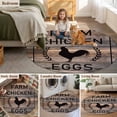 thumbnail image 6 of 8ft Washable Large Round Rug, Chicken Eggs Non-Slip Circle Area Rug for Living Room Dining Room, Farmhouse Animal Brown Wood Grain Indoor Floor Mat for Home Decor, 6 of 9