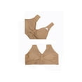 thumbnail image 5 of INSPIRAR CHIC Sujetadores deportivos sin costuras y sin alambre para mujeres con almohadillas removibles, tops de dormir, talla XXXL, ajuste 38A/B, color beige, 5 of 5