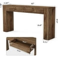 thumbnail image 4 of Fnova 63" Solid Wood Console Table with 2 Drawers, Farmhouse Extra Long Entryway Table, Rustic Sofa Table for Living Room, Hallway, Foyer, 4 of 4