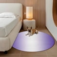 thumbnail image 2 of Round Rugs 5Ft, Purple Ombre Round Area Rug Washable Indoor Throw Carpet, Purple White Gradient Modern Abstract Art Soft Non Slip Circle Rug for Cabinet Bathroom Home Decor Aesthetic, 2 of 8