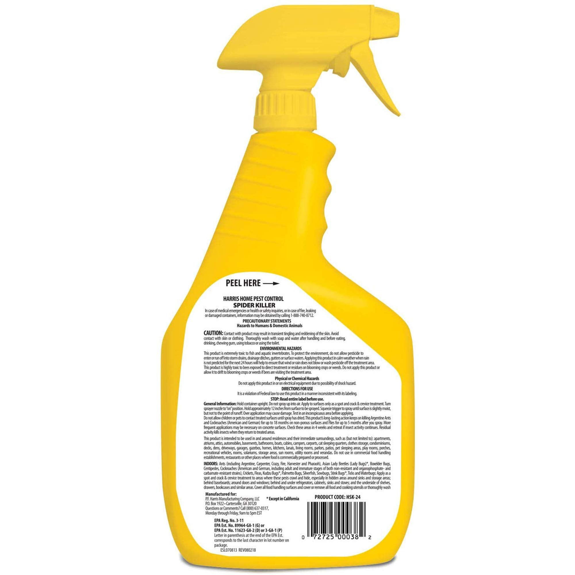 Harris Spider Killer, Liquid Spray with Odorless and Non-Staining Formula 32oz, 2-Pack