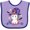 Lavender and Purple, variant on Inktastic Halloween Girls Unicorn Witch Girls Baby Bib