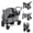 Grey, variant on Babyjoy Wagon Stroller for 2 Kids Push Pull Double Stroller with Adjustable Handle Black