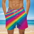 thumbnail image 3 of Aayomet Swim Shorts Men Beach Shorts Breathable Tether Print Board Shorts (Purple, S), 3 of 5