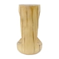 thumbnail image 6 of Christopher Knight Home 26.5" Natural Wood Grain Round Hollow MGO Outdoor Side Table with Wide Base, Natural, 6 of 6