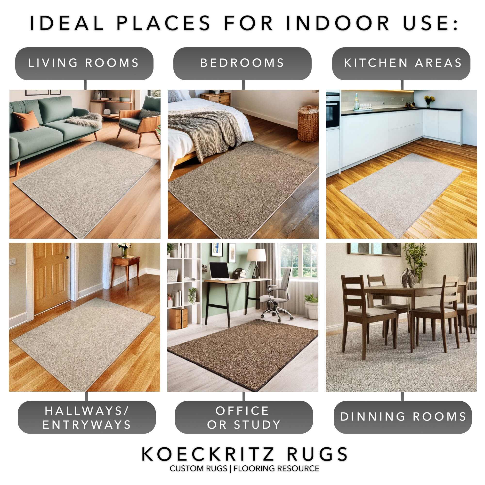 Koeckritz Rugs Soft & Cozy Carbon Crystals 3'x10' Indoor Area Rug for Living Room or Bedroom
