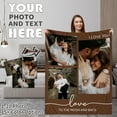 thumbnail image 3 of Custom Blanket with Photos Text, Personalized Photo Collage Flannel Throw Blanket Customized Gifts for Dad Mom Boyfriend Girlfriend Birthday Valentines Day Christmas Blankets, 3 of 5