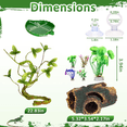 thumbnail image 2 of VNEKVA 11 Pack Reptile Terrarium Accessories, Bearded Dragon Hammock with Plants, Vines, Hide Cave for Lizard Gecko, 2 of 6