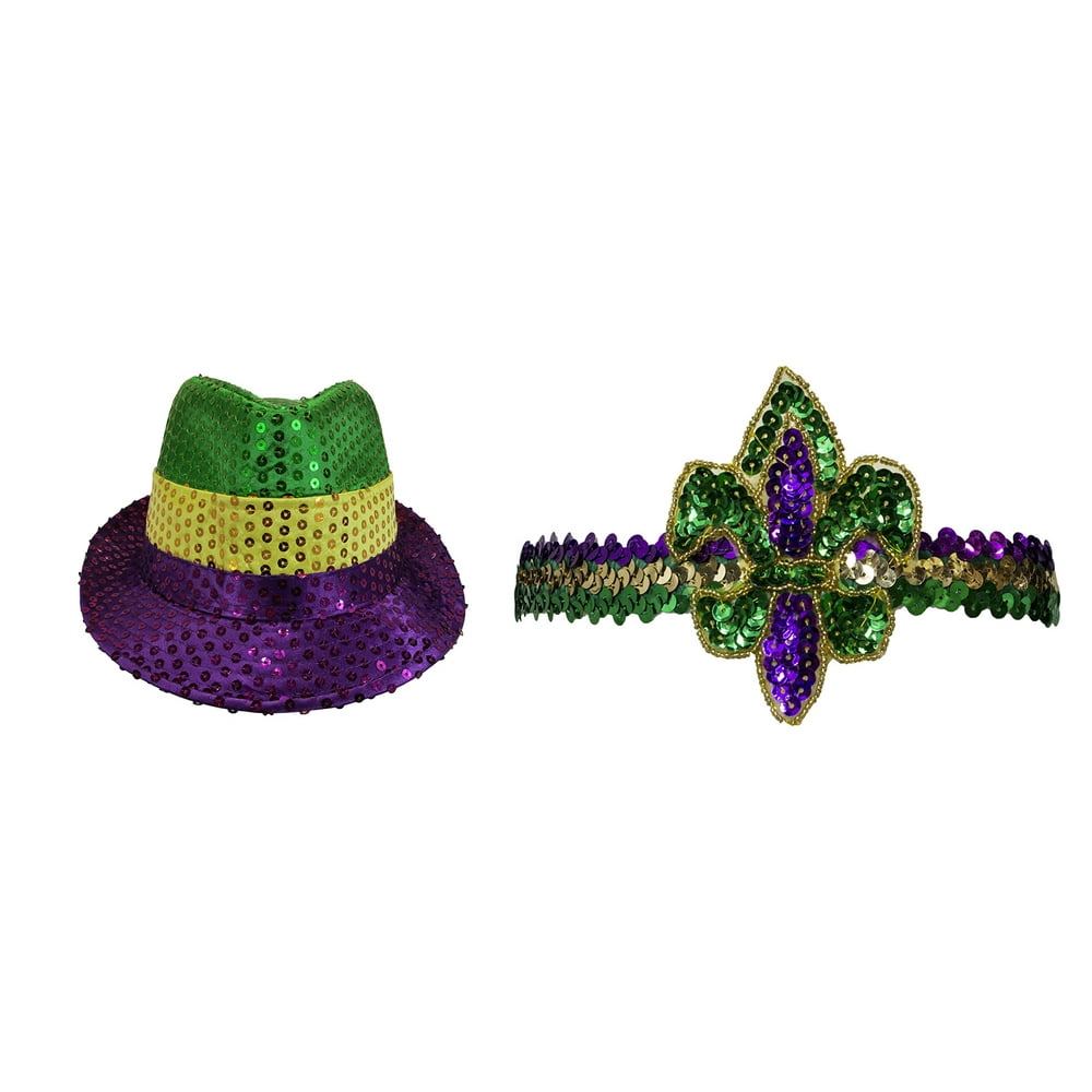mardi gras sequin headband