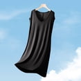 thumbnail image 3 of HomeGardon Nightgowns for Women,Summer Dresses Women's V Neck Solid Color Drawstring Loose and Comfortable Sleeveless Mid Length Nightgown Skirt, 3 of 4