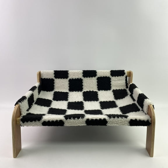 GTXGTX Pet furniture,Elevated Cat Couch Bed for Indoor Cats - Wooden Pet Sofa with Removable Washable Thick Cover Raised Kitty Lounge Chair Suitable 19.7"L x 16.5"W x 11"Th