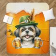 thumbnail image 4 of Best Shih Tzu Dad Proud Beer Lover Happy Oktoberfest Cozy Sherpa Blanket Lion Dog Lover Gifts Warm Soft Throw Blanket - 02016, 4 of 5