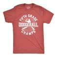 thumbnail image 1 of Mens Fifth Grade Dodgeball Champs T shirt Funny Vintage 80s Gym Cool Graphic Tee (Heather Red) - 5XL, 1 of 2