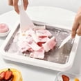 thumbnail image 5 of Rolled Ice Cream Maker Kit for Home Stainless Steel Instant Freeze Plate with 2 Scrapers and Tray DIY Ice Cream Roll Pan Fun Ice Cream Maker for Family Parties and Summer Desserts White, 5 of 6