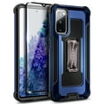 thumbnail image 5 of Nagebee Case for Samsung Galaxy S20 FE 5G with Tempered Glass Screen Protector (Full Coverage), Full-Body Armor Hybrid [Military Grade] Shockproof Built-in Kickstand Heavy Duty Durable Case (Blue), 5 of 6