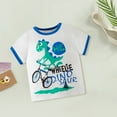 thumbnail image 2 of Toddler Kids Baby Crewneck T-Shirts Boys Summer Cartoon Cute Funny Dinosaur Short Sleeve Tops Tee Child Clothing Streetwear Dailywear Outwear, 2 of 8