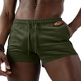 thumbnail image 2 of lcziwo Mens Athletic Shorts Relaxed Fit Outdoor Elastic Waist Hiking Shorts with Pockets Corduroy Beach Casual Drawstring Chino Shorts Army Green L, 2 of 7