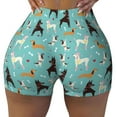 thumbnail image 2 of Picia Cute Dog Printed Workout Shorts for Women Seamless Scrunch Butt Lifting High Waisted Yoga Gym Booty Running Moisture-wicking Short Pants-Small, 2 of 9