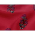 thumbnail image 4 of oneOone Viscose Jersey Bright Red Fabric Floral Block Quilting Supplies Print Sewing Fabric By The Yard 60 Inch Wide, 4 of 5