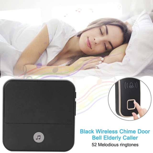Timbre inalámbrico de 110db, timbre remoto para ancianos sordos bell 300m lllamador 1xreceptor 2xtransmisor