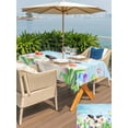 thumbnail image 4 of Spring Easter Outdoor Tablecloth - 52x70 Inch Rectangle Dining Table Cover, Blue Botanical Tulip Rabbit Butterfly Waterproof Outdoor Table Cloth with Umbrella Hole & Zipper for Picnic/Patio/Party, 4 of 7
