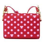 Disney Minnie Mouse Pink Polka Dot Bow Crossbody Bag