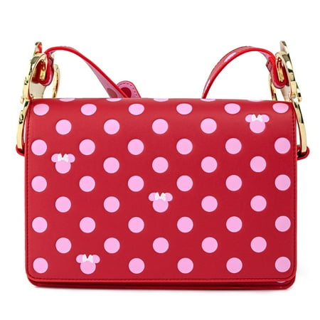 Disney Minnie Mouse Pink Polka Dot Bow Crossbody Bag