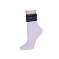 thumbnail image 6 of MeMoi Women's Diamond Floral Lace Anklet Socks - Womens - Female, One Size, Petal Pink, 6 of 6
